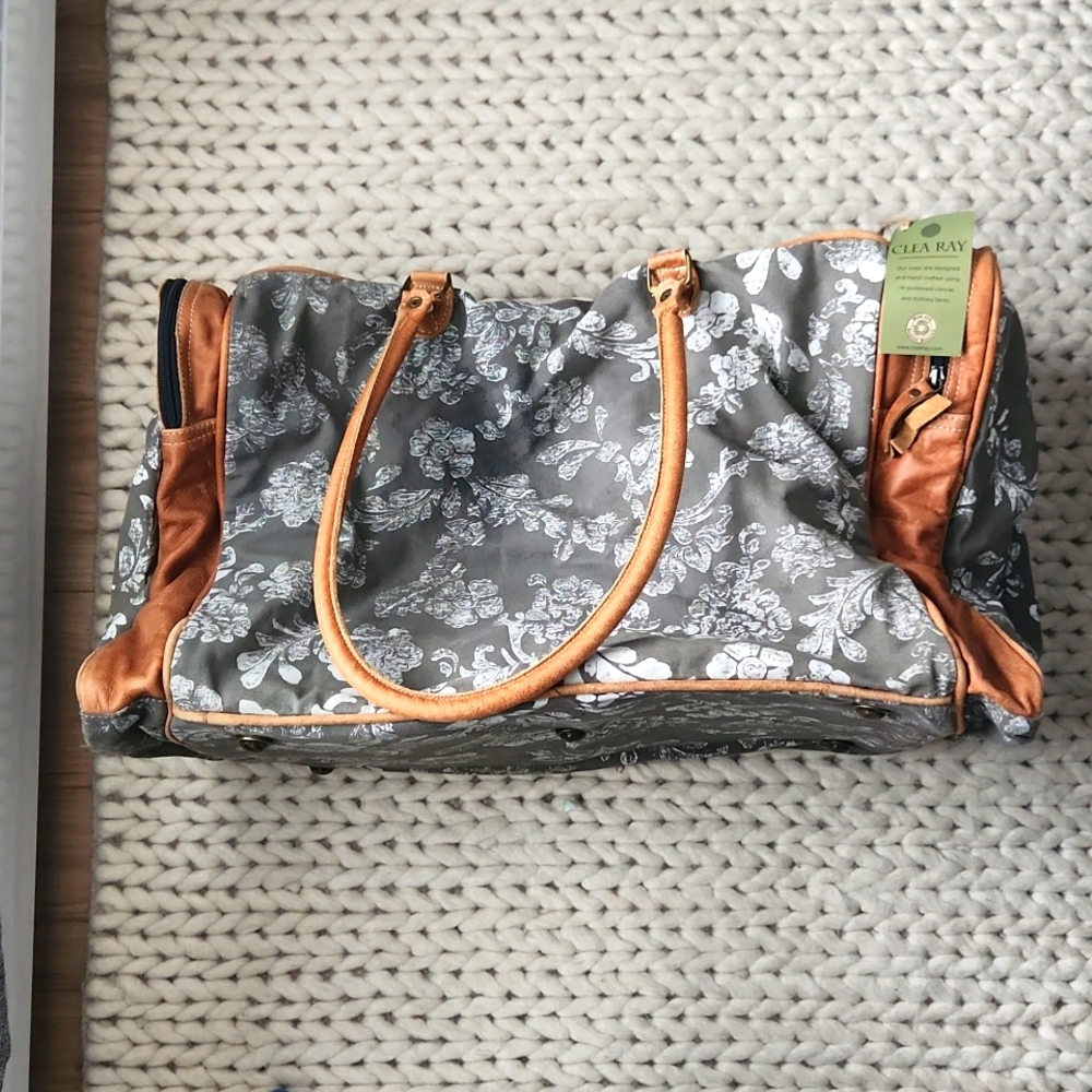 Clea Ray Flower Print Duffle